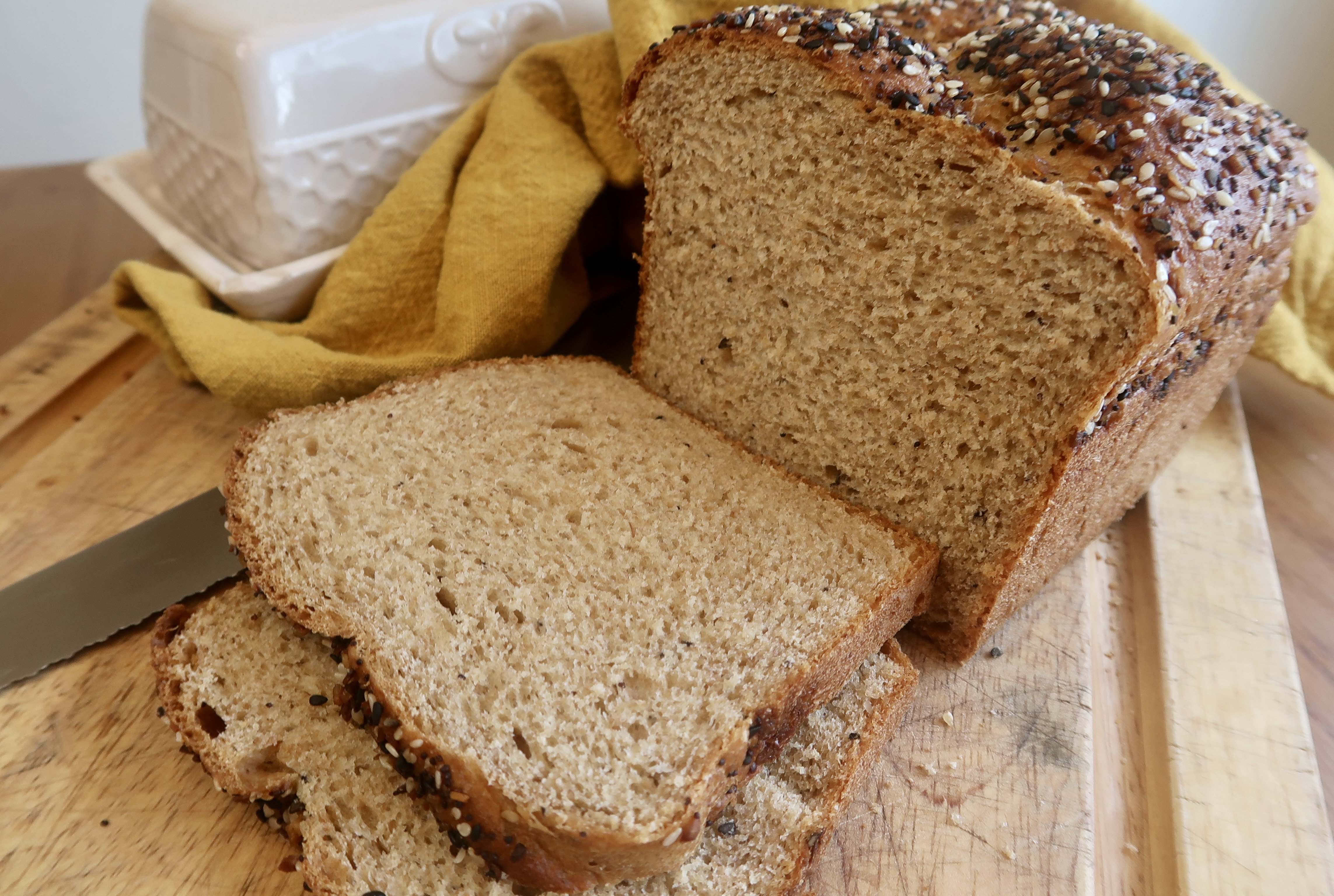 Fresh-milled cinnamon swirl bread made with hard white wheat
