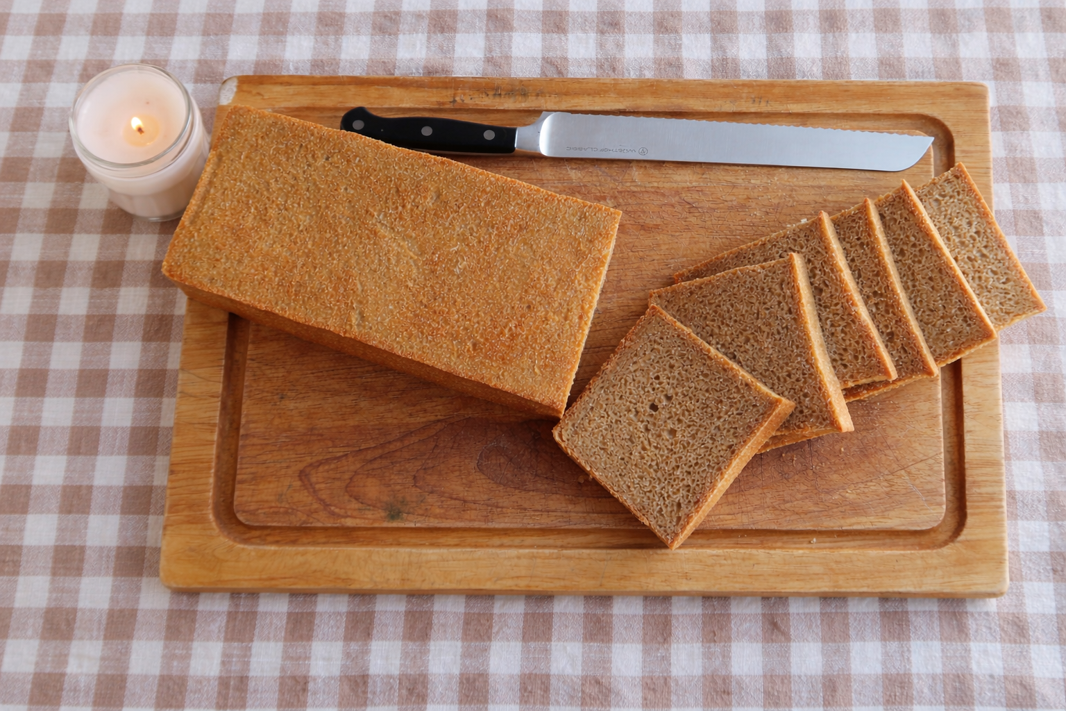 Fresh-milled sourdough sandwich bread baked in a Pullman pan